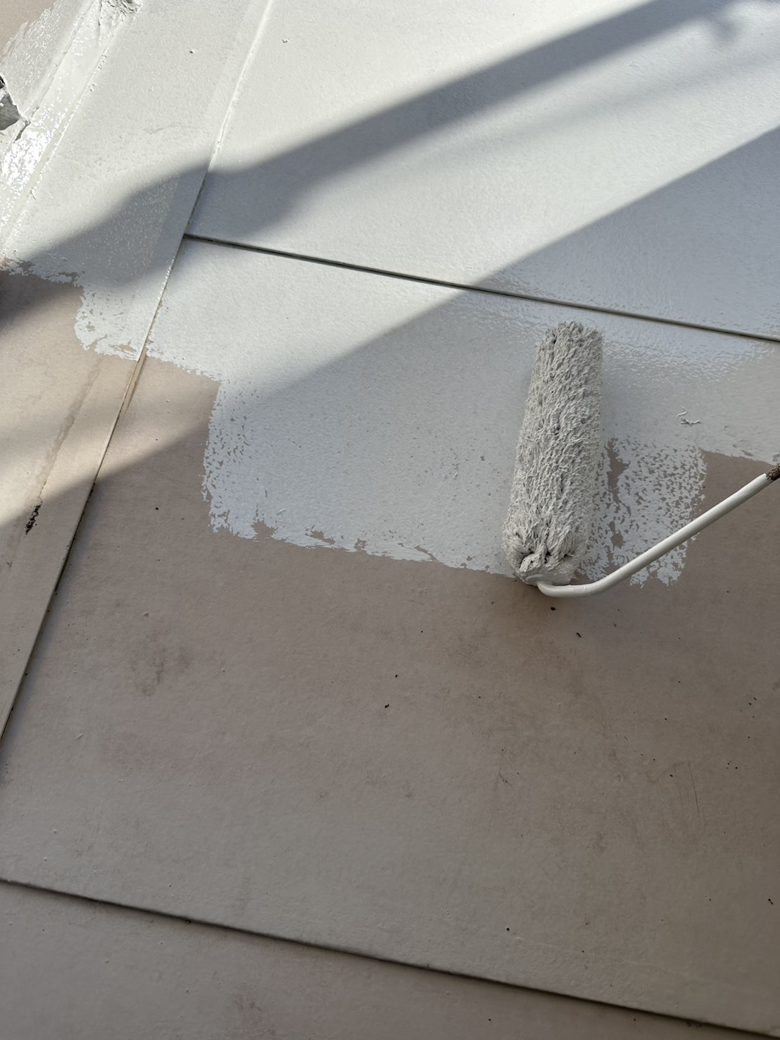 岡山 屋根塗装 下塗り さび止め